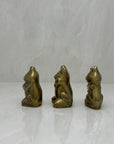 Vintage Brass Frog Sports Players-A Set of Three
