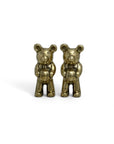 Cute Miniature Vintage Brass Basketball Bears-A Pair