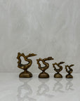 Vintage Brass Bird Weights - A Four Piece Set