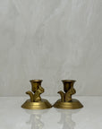 Vintage Brass Squirrel Candlestick Holders-A Pair