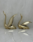 Vintage MCM Brass Swans- A Pair