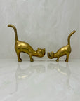 Vintage Brass Cats Tail Up-A Pair