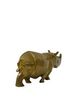 Vintage Brass Rhinoceros – Mid-Century Modern Safari Sculpture | Brass Figurine