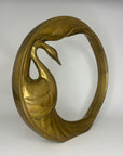 Dolbi Cashier 1984 Brass Swan Ring Sculpture – Large Mid Century Modern