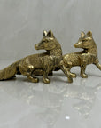 Vintage Brass Foxes- A Pair