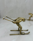 Vintage Bronze Skiing Frog Brothers