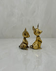 Vintage Brass Mice-A Pair