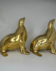 Pair of Vintage Brass Seals-Large