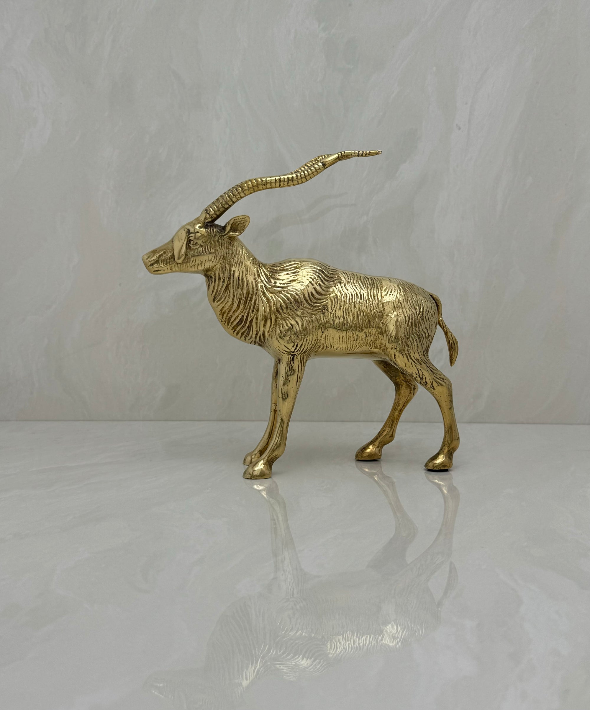 Vintage Brass Antelope