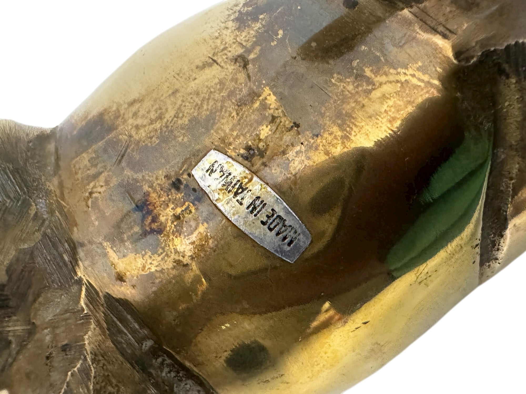 vintage brass rhinoceros