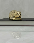 Sweet Vintage Brass Sleeping Cat