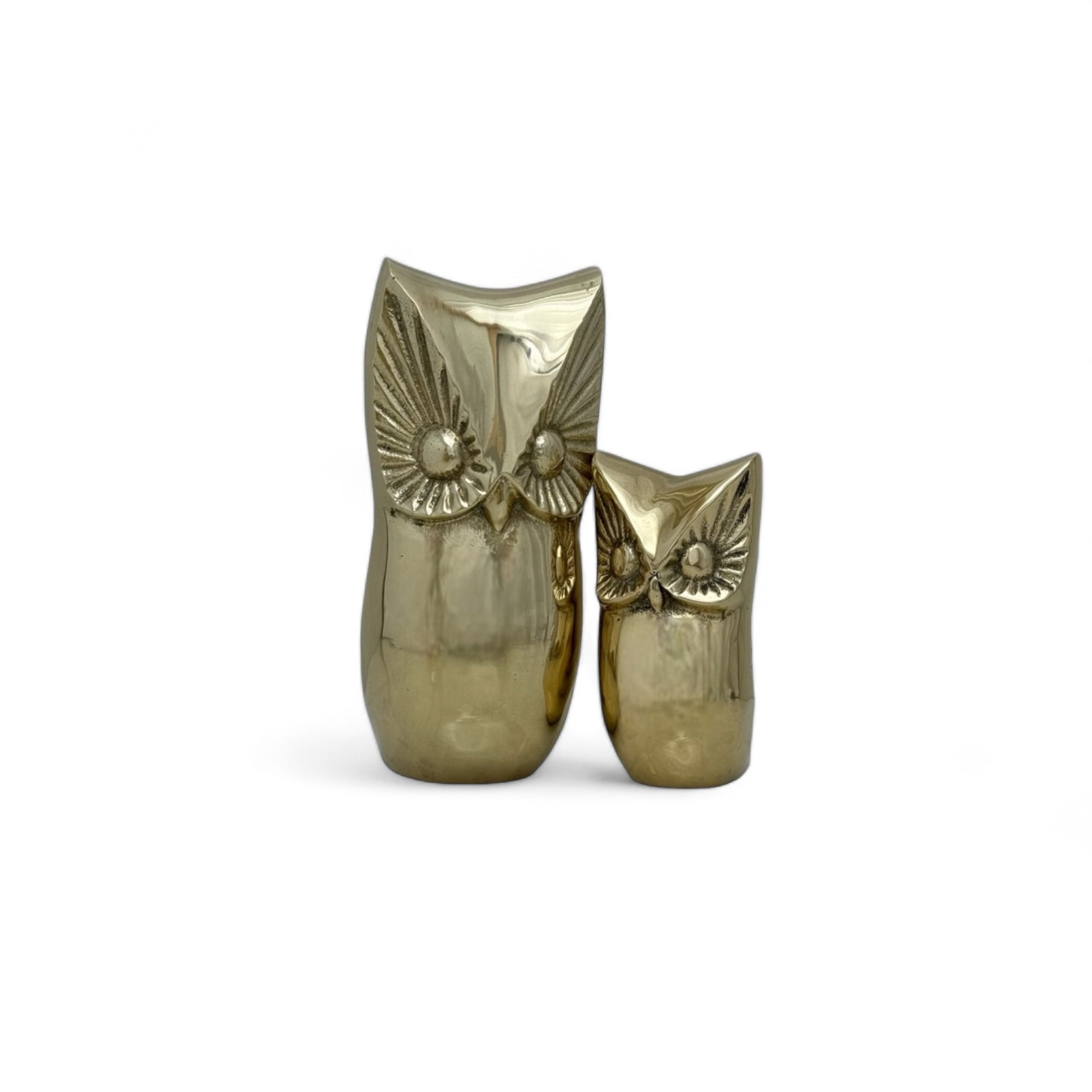 Vintage Brass Owls-Pair