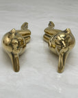 Vintage Brass Frogs-A Pair