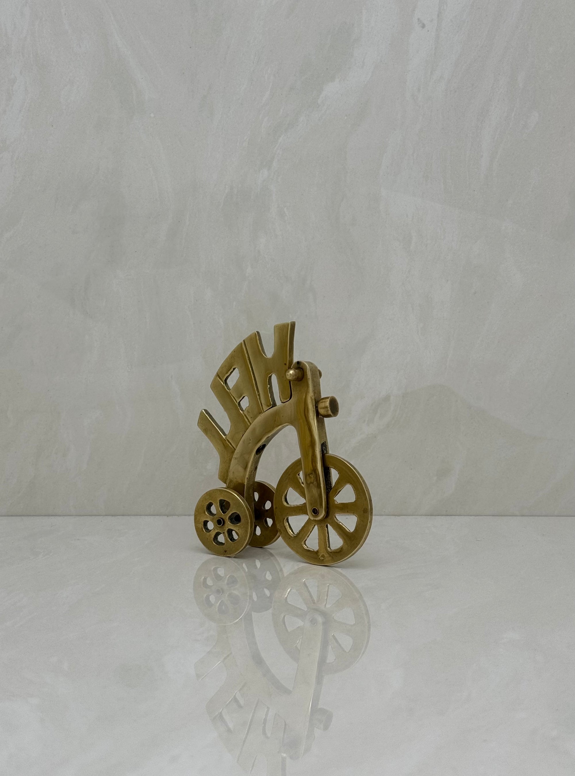 Vintage Brass &quot;Hell on Wheels&quot; Bicycle