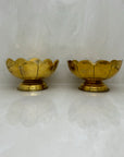 Vintage Brass Floral Bowls- A Three Piece Lightweight Set