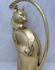 Vintage Brass Stylized Long Tailed Cat-MCM By Dolbi Cashier