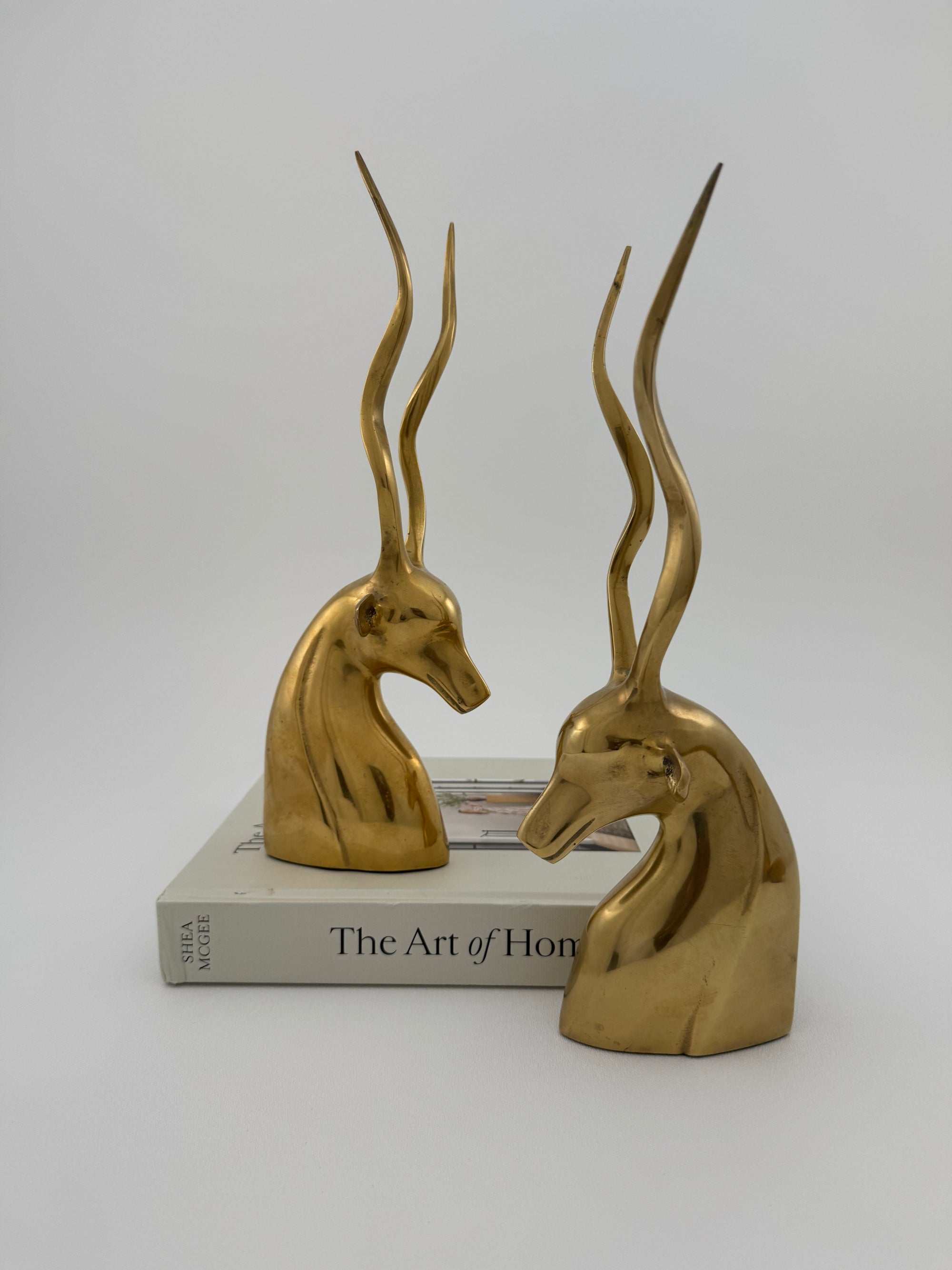 Vintage Brass Antelopes- A  Pair