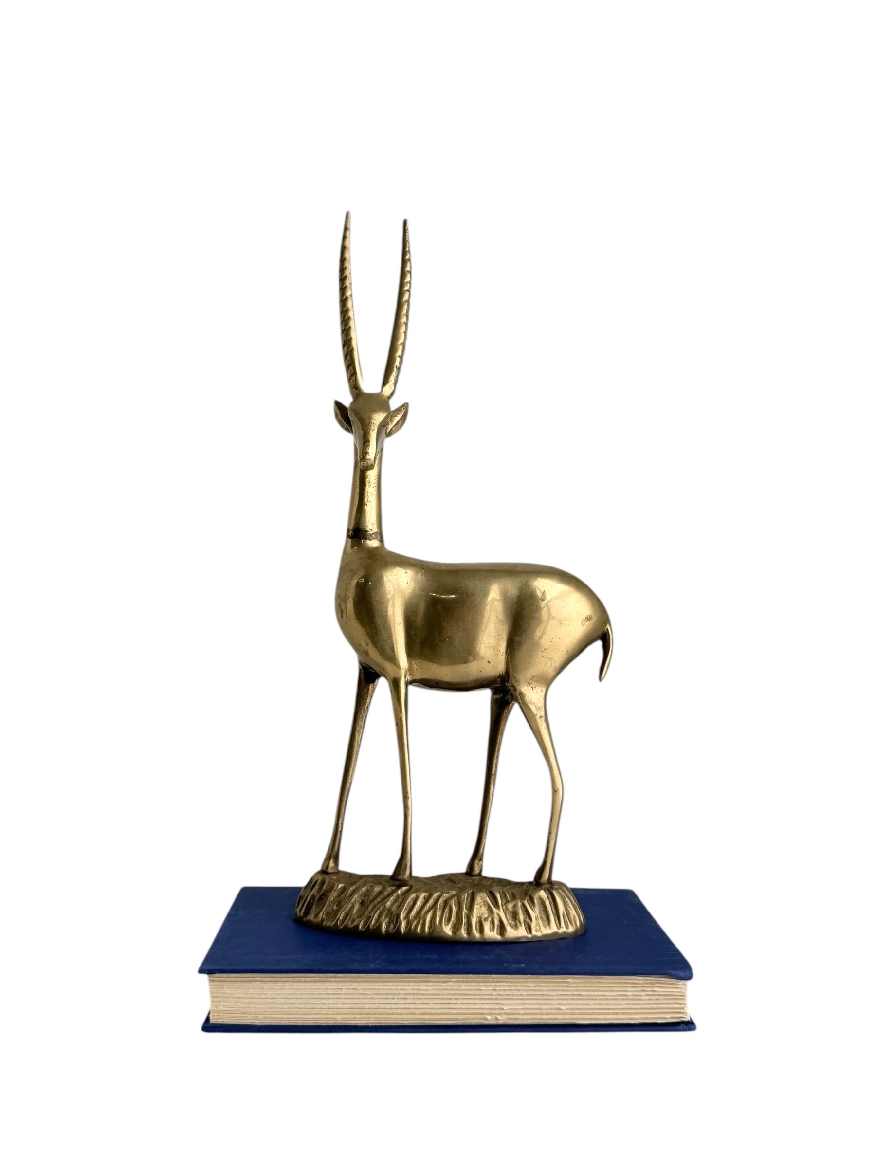 Vintage Brass Antelope-15 inches tall