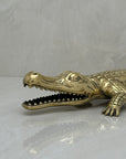 Large Vintage Brass Alligator