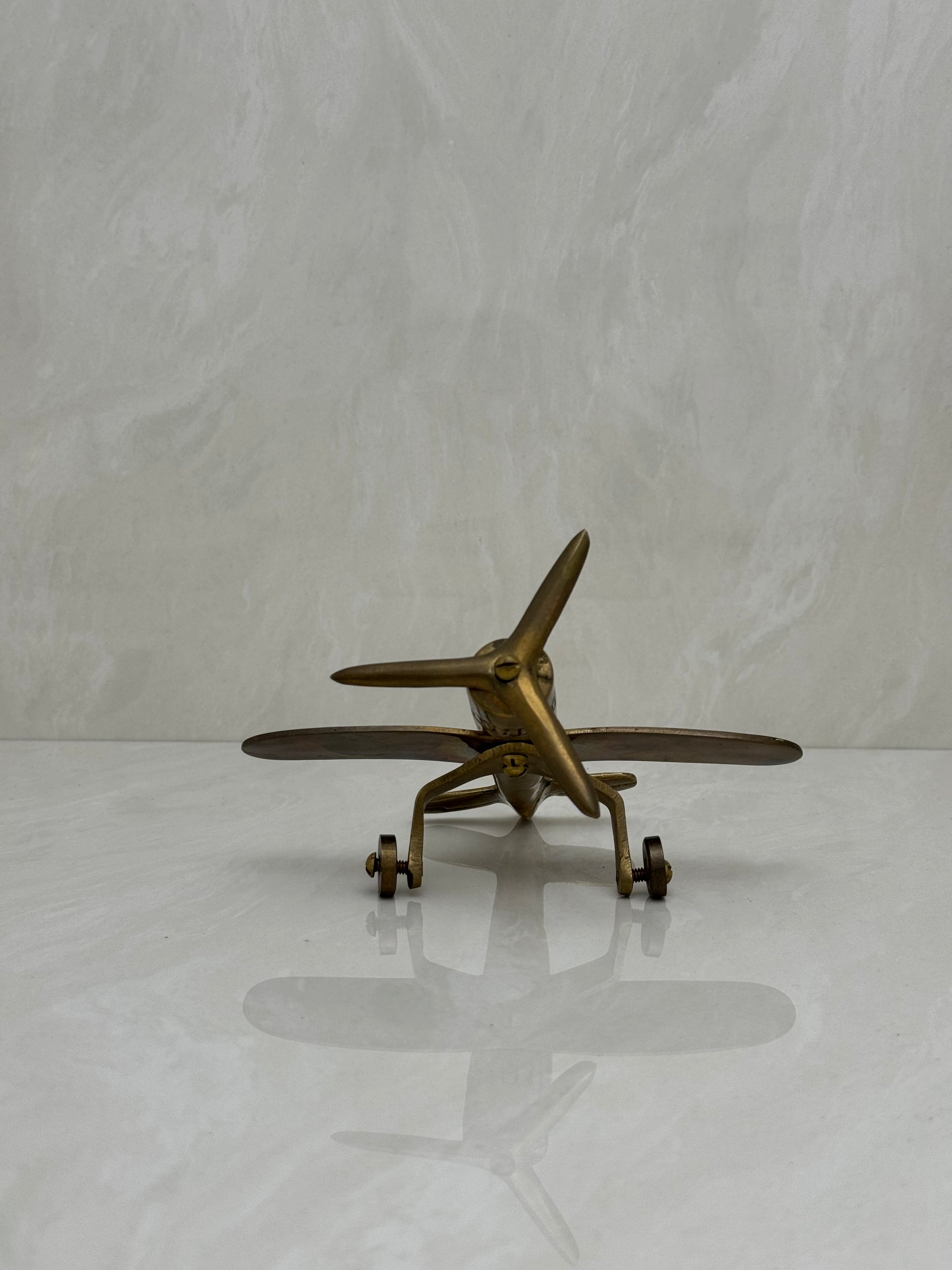 Small Vintage Brass Airplane