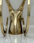 Vintage Brass Rams with Curled Horns-A Pair