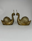 Vintage Brass MCM Split Snail Bookends-A Pair