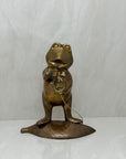 Vintage Brass Frog with Microphone