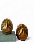 Vintage Brass Shell Bookends