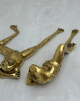 Long Legged Brass Frogs-A Pair