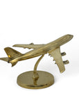 Vintage Brass Airplane on Stand