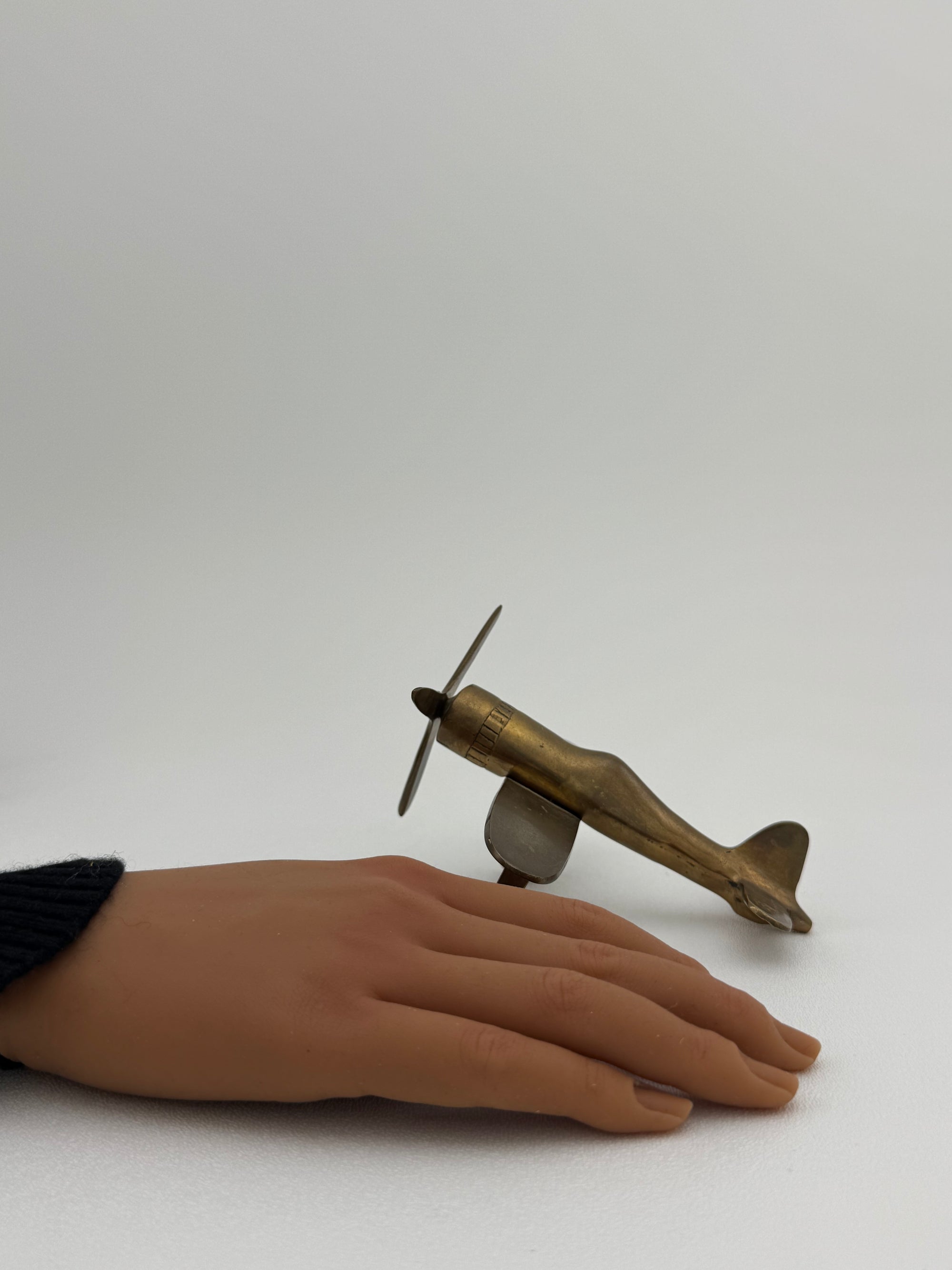 Small Vintage Brass Airplane