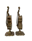 Vintage Brass Violin Figurines