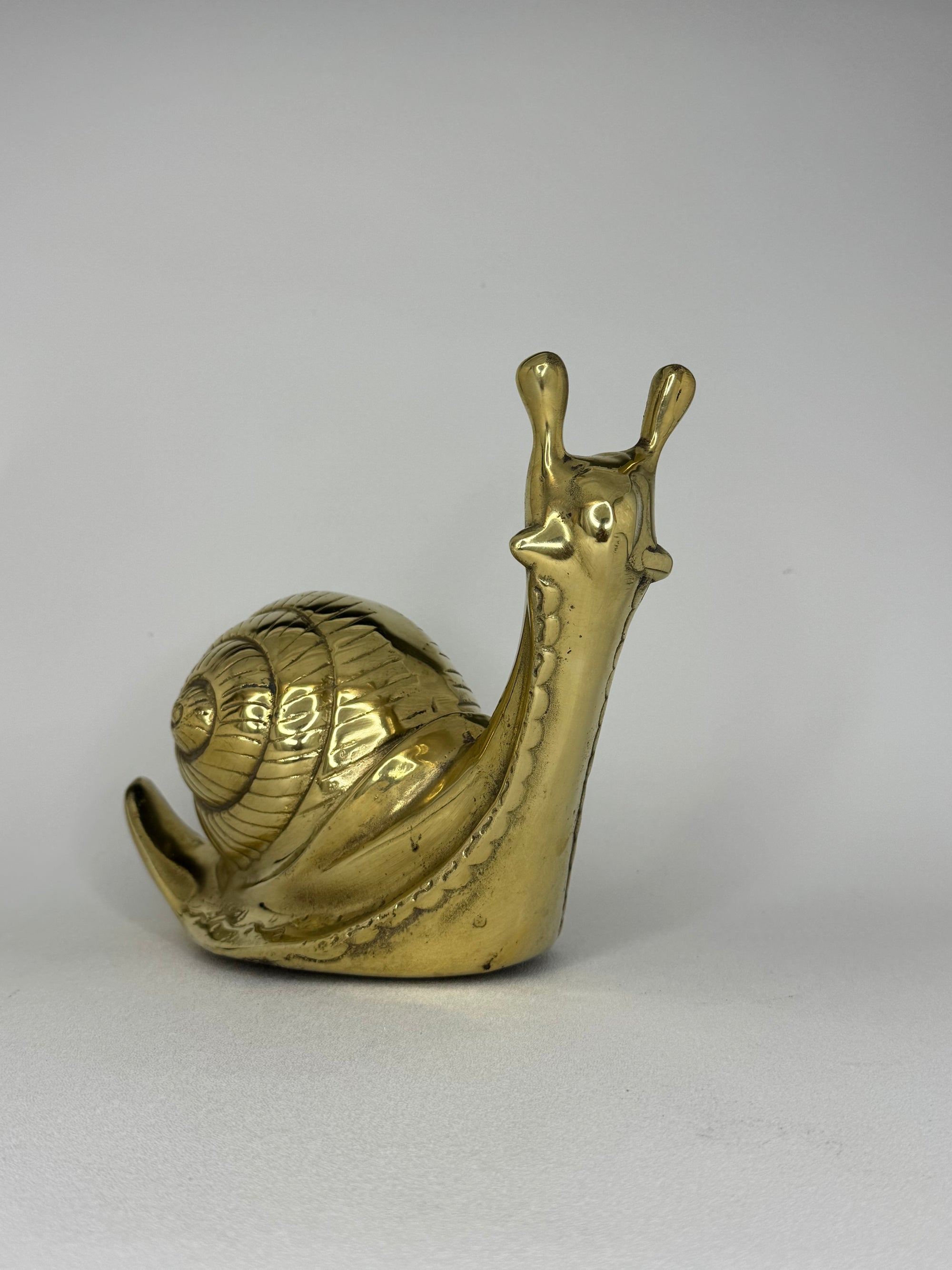 Vintage Brass Snail-Large