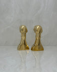 Vintage Brass Dog Bookends- A Pair