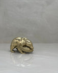 Vintage Brass MCM Bear with Fish in Mouth