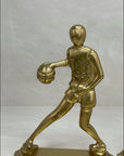 Vintage Brass Basketball Bookends Larry Bird-A Pair