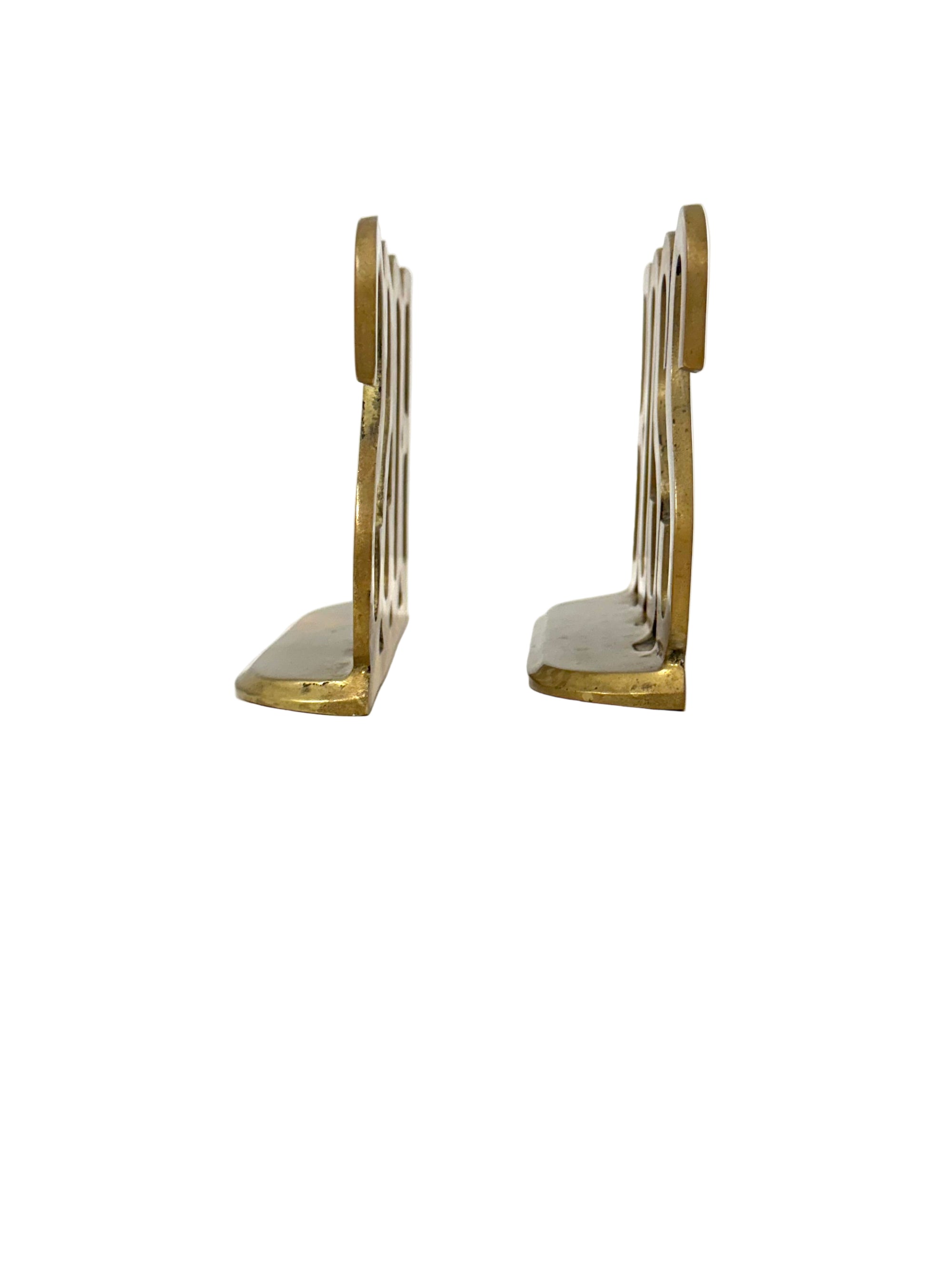 Vintage Brass “BOSS” Bookends | Mid-Century Modern Office Decor