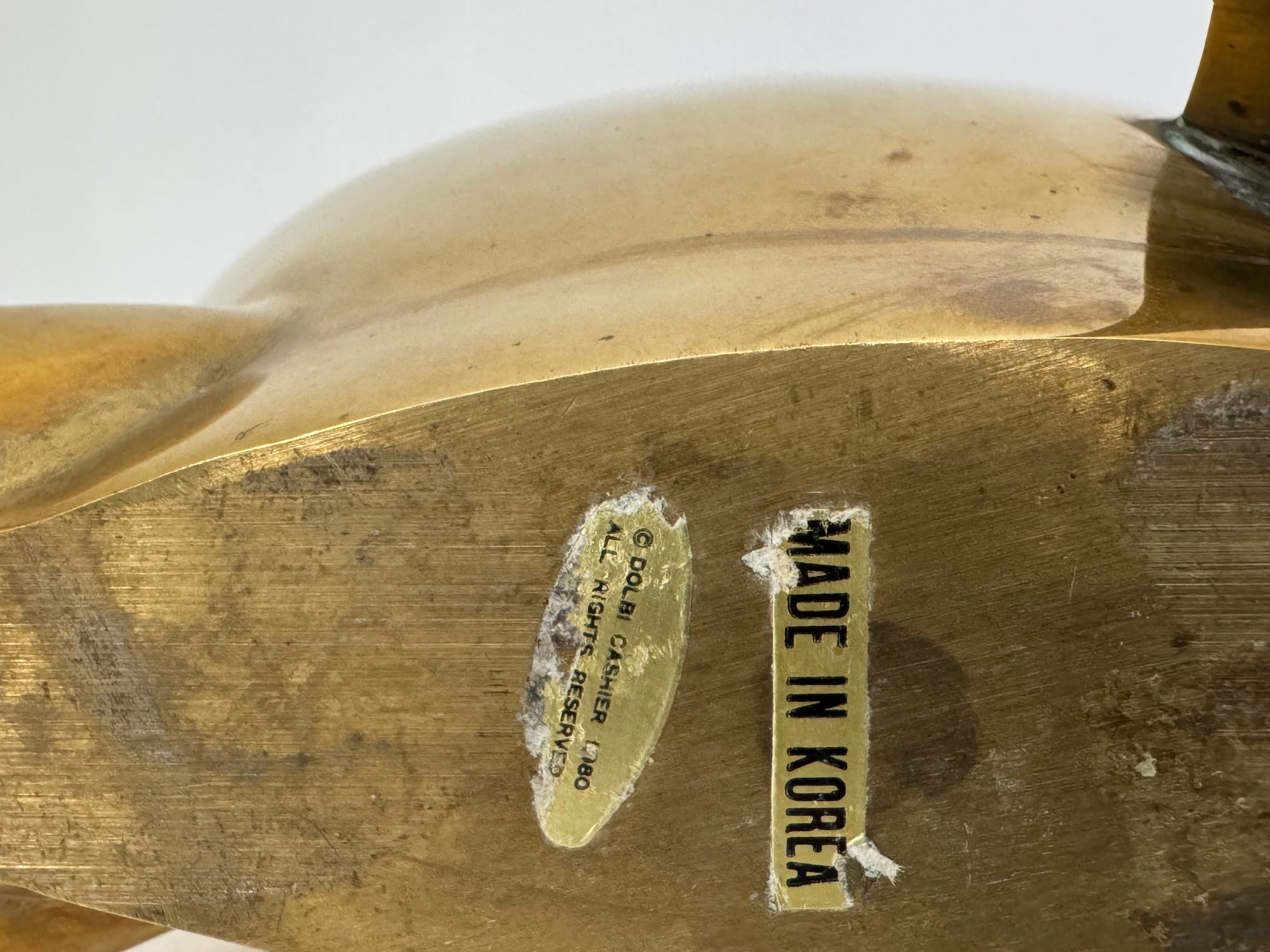 Large Vintage Brass Fish-A Pair by Dolbi Cashier