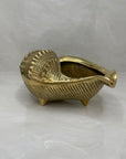 Vintage Brass MCM Shell Planter