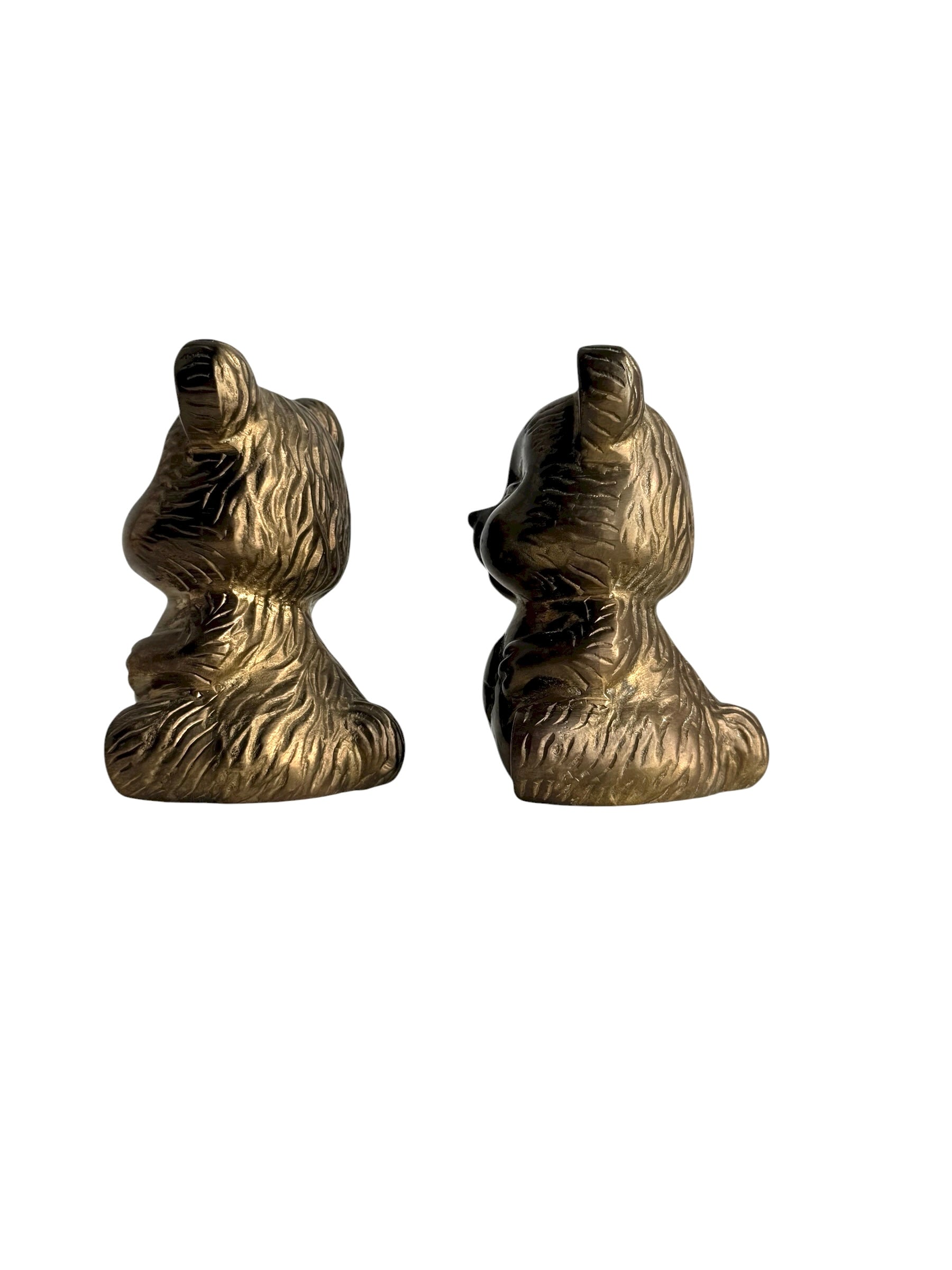 Vintage Brass “Good Luck Bears” – Mid-Century Modern Pair
