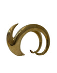 Vintage Brass Abstract Sculpture – Mid-Century Modern Wave Form-Dara International