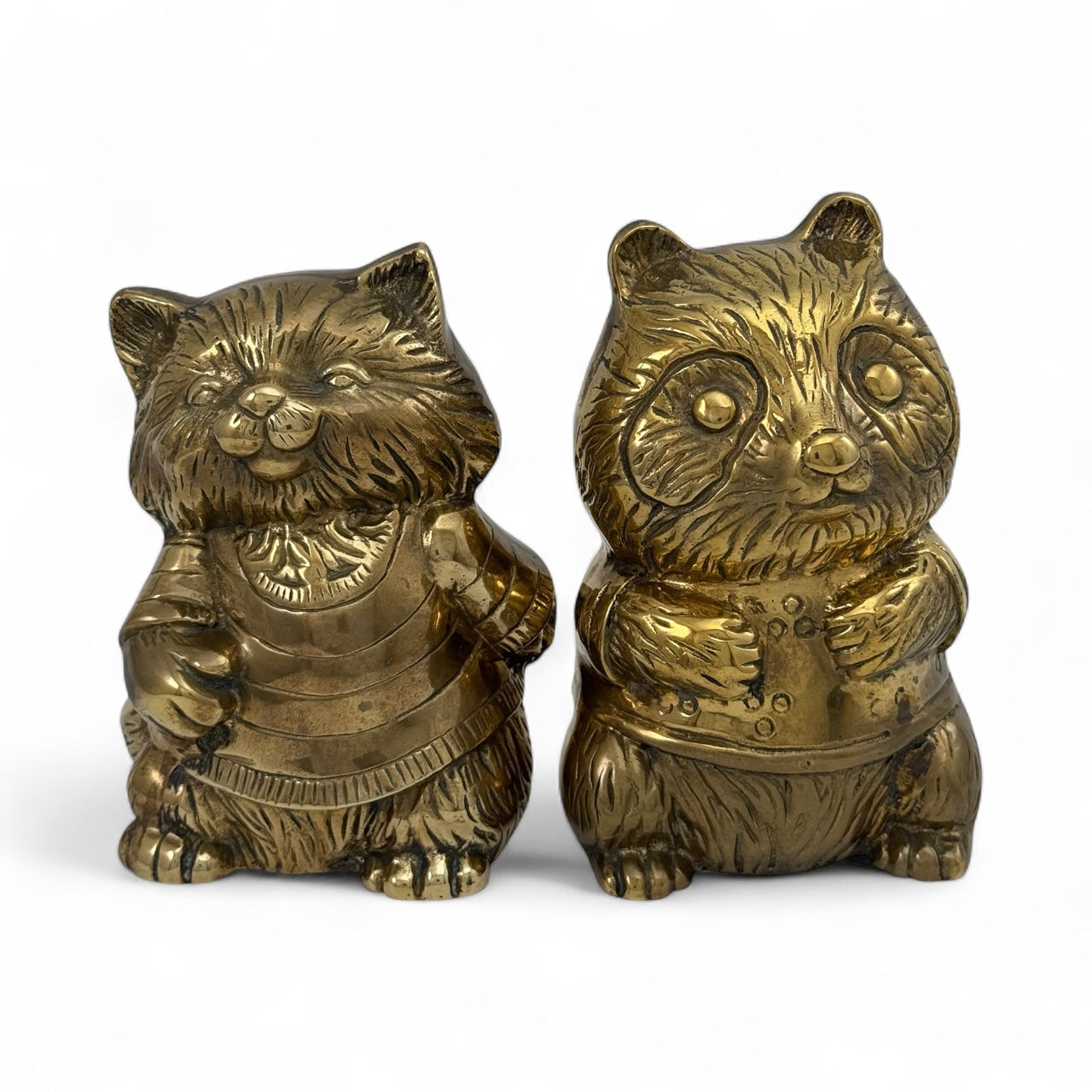 Vintage Brass Cat Coin Bank – Mid-Century Whimsical Feline Sculpture, Hollywood Regency Decor