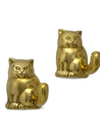 Vintage Brass Cat Wall Hook-A Pair