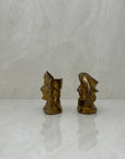 Small Vintage Brass Pirate Cups - A Pair