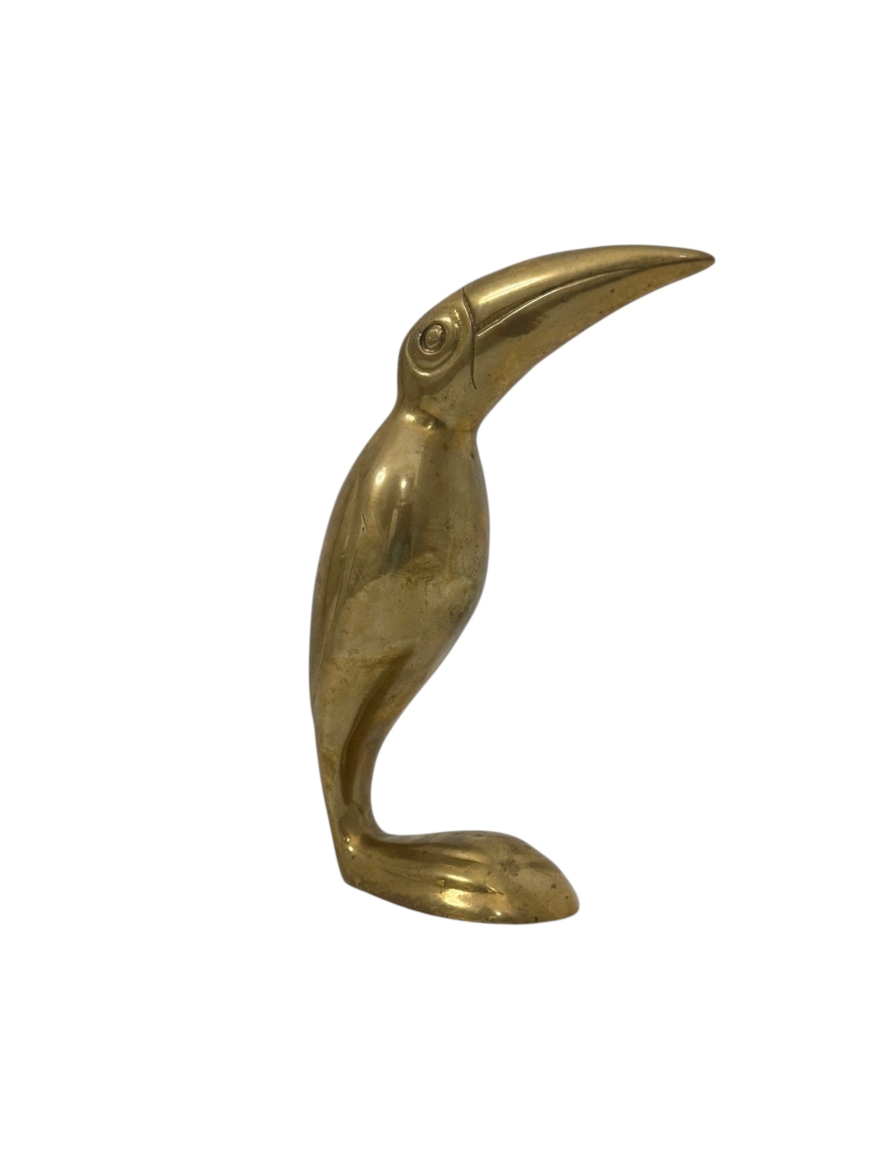 Vintage Brass Toucan Figurine by Gatco – Mid-Century Modern Charm