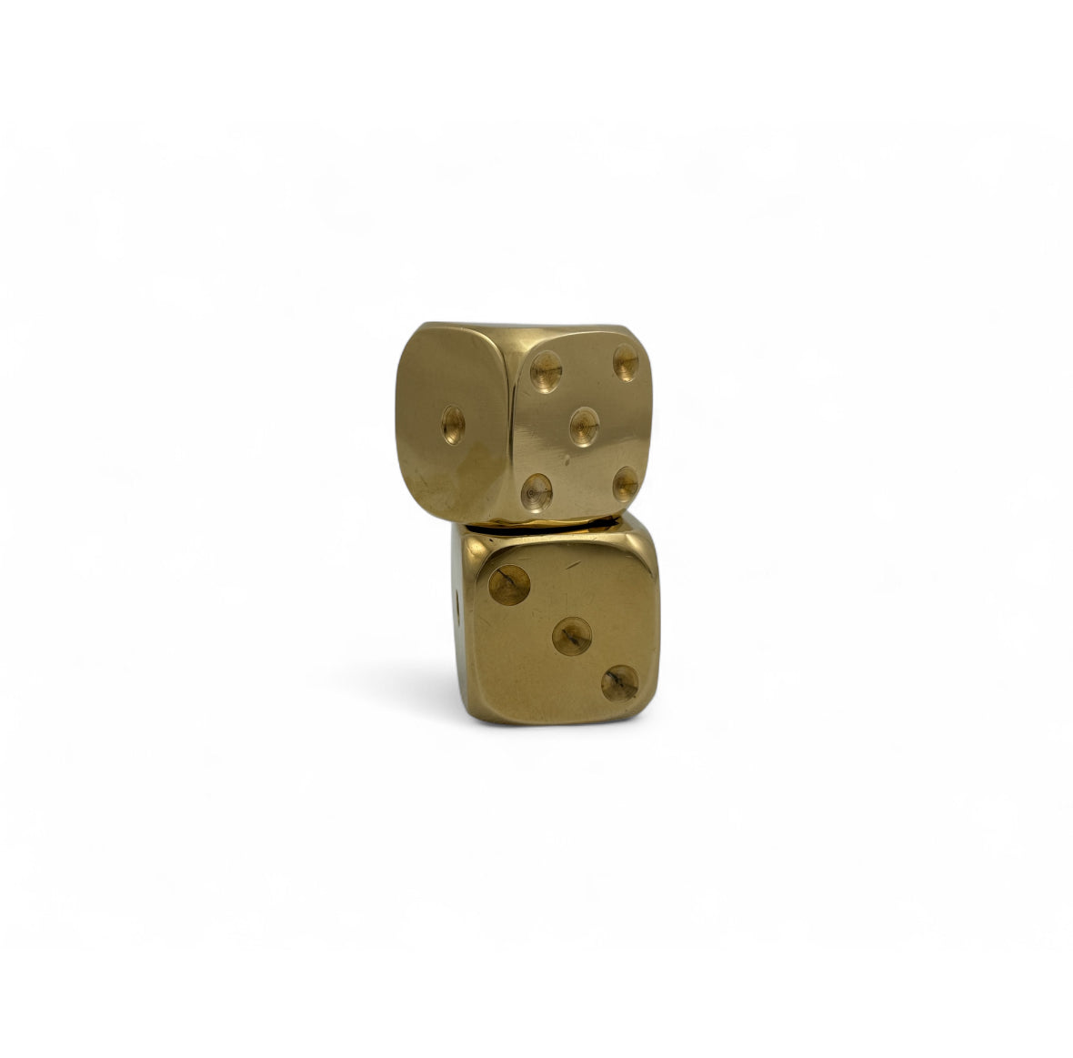 Vintage Brass Dice-A Pair