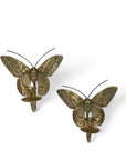 Vintage Brass Butterfly Wall Sconces- A Pair