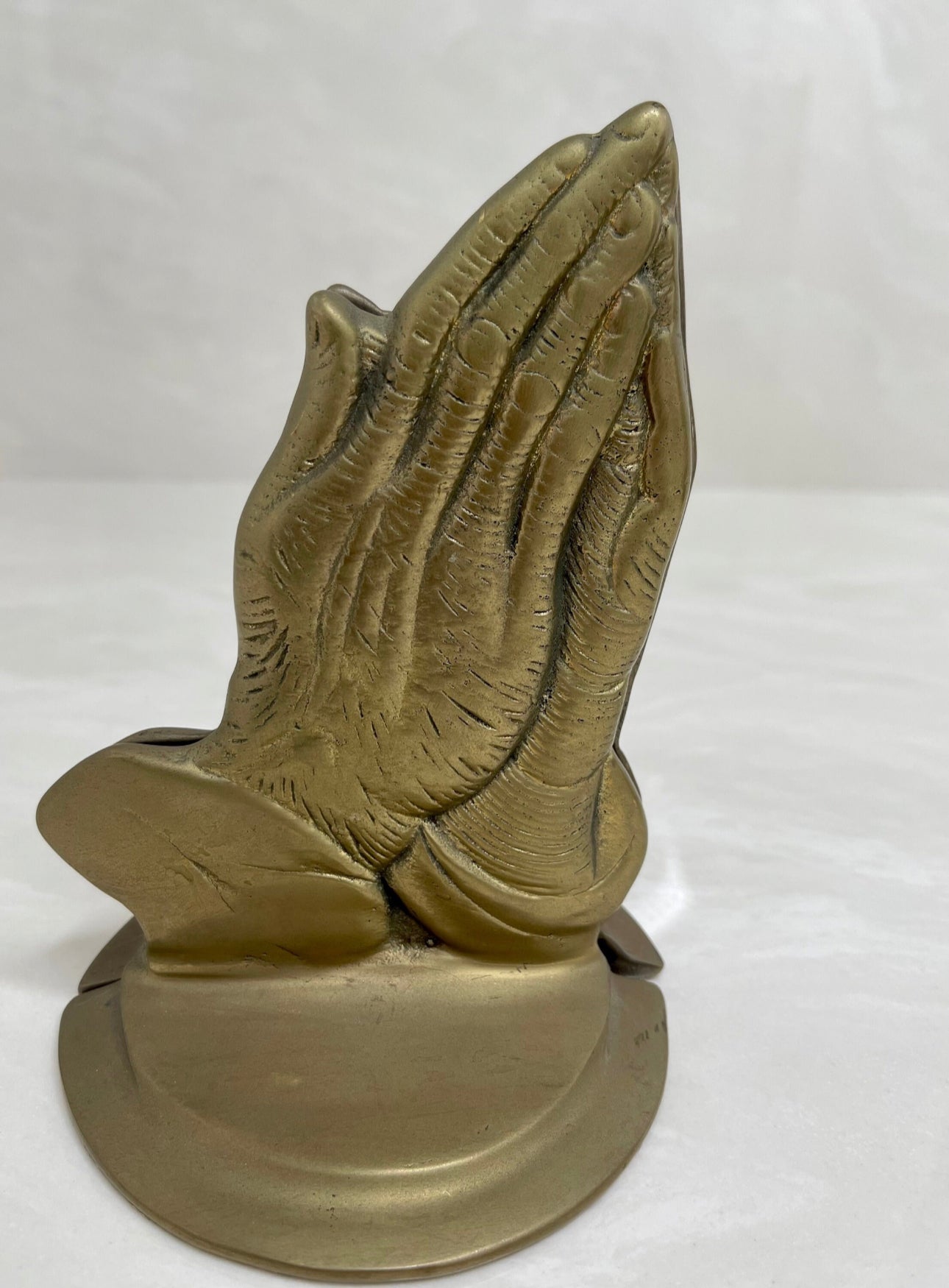 Vintage Brass Praying Hands Bookends-A Pair