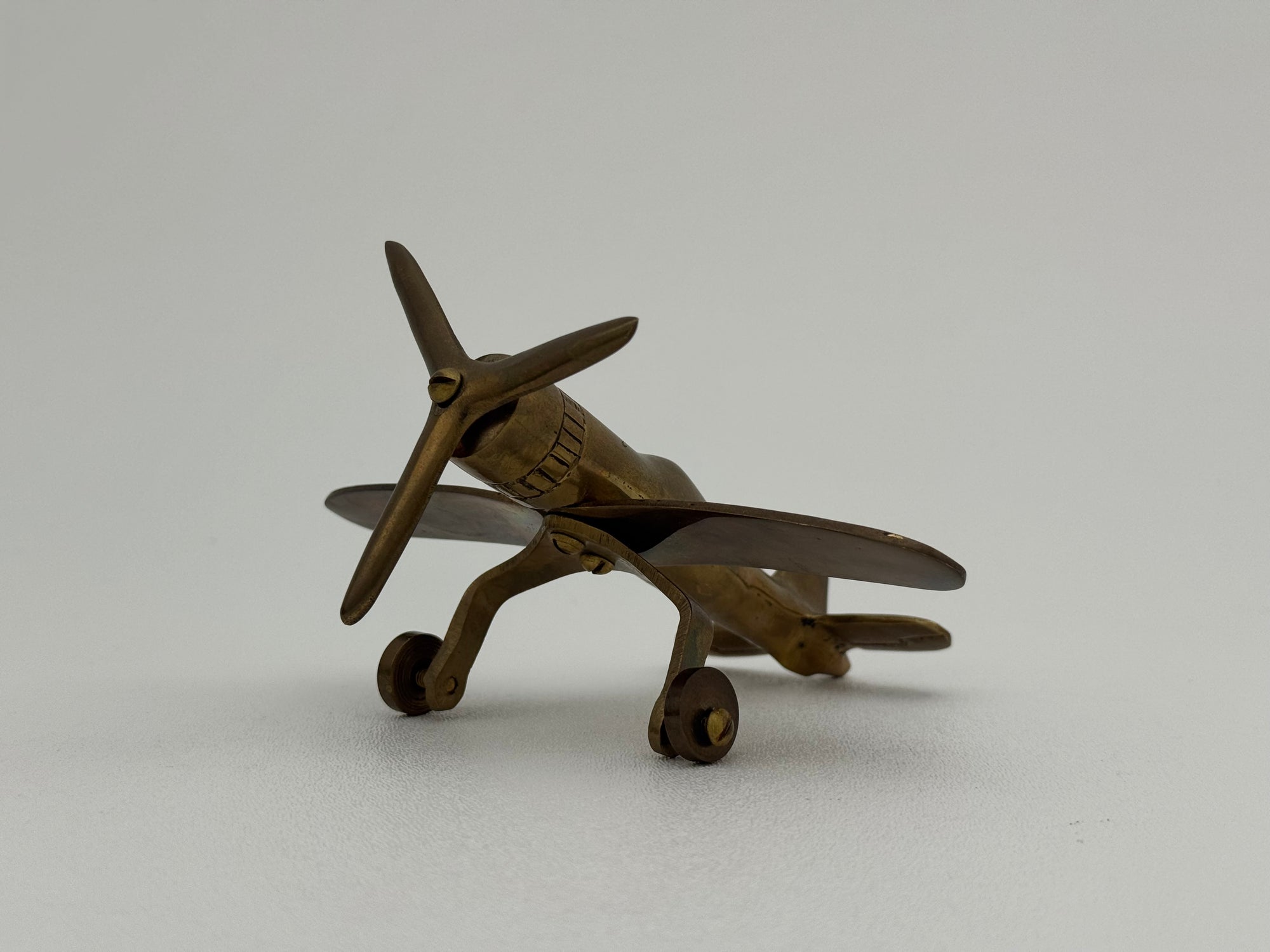 Small Vintage Brass Airplane