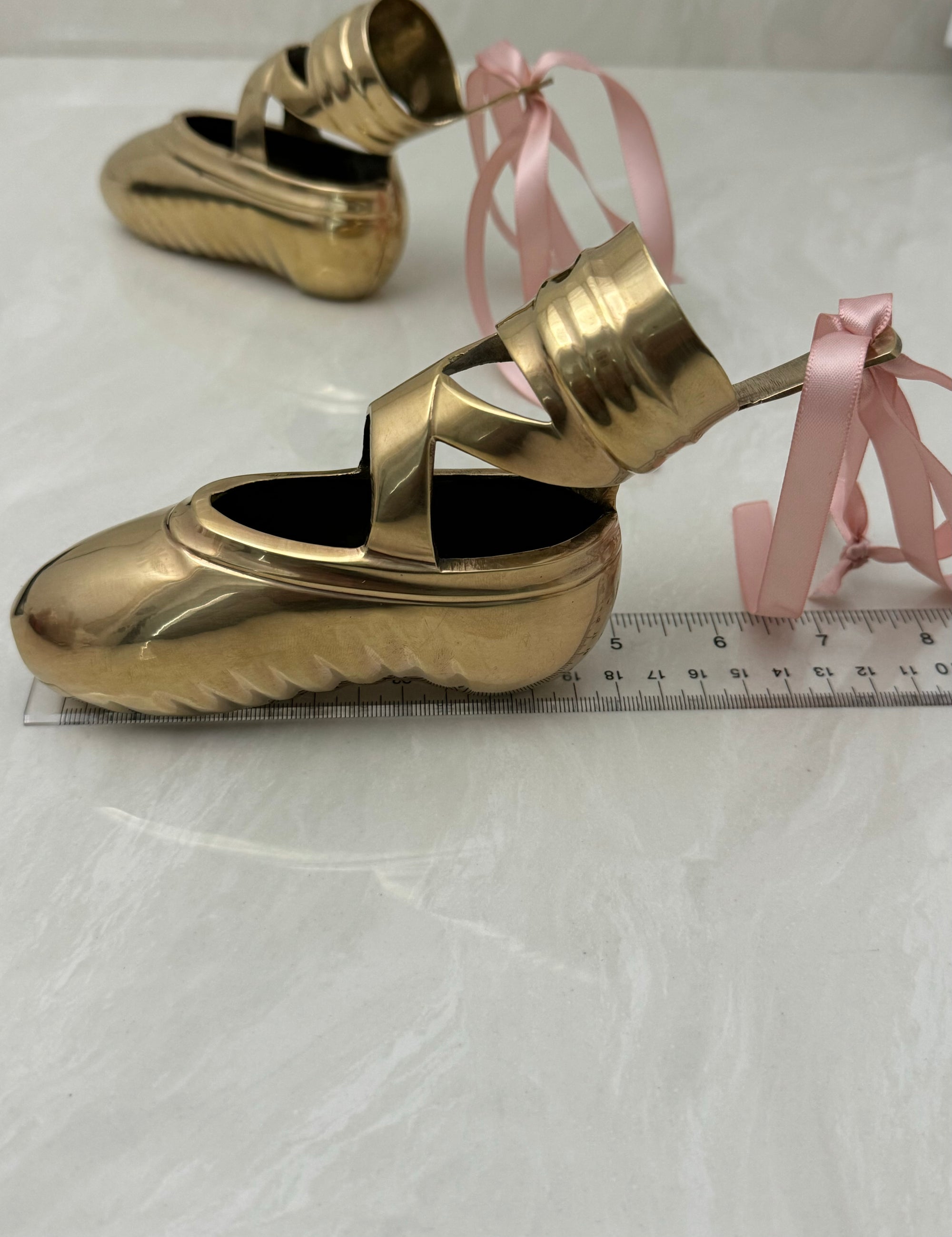 Vintage Brass Ballerina Slippers-A Pair